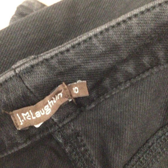J. Mc Laughlin denim jeans women 10 black cotton straight - Picture 4 of 8